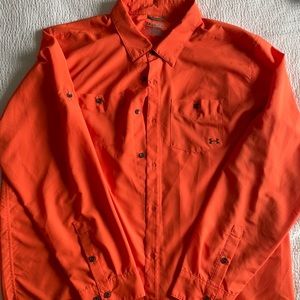 Orange Under Armour UA Lightweight Long Sleeve Shirt